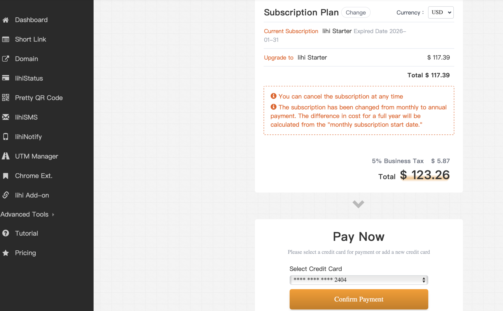 Click Sing How to Change Your Plan or Billing Cycle - lihi.io 知識庫 | AB 分流行銷短網址 ...